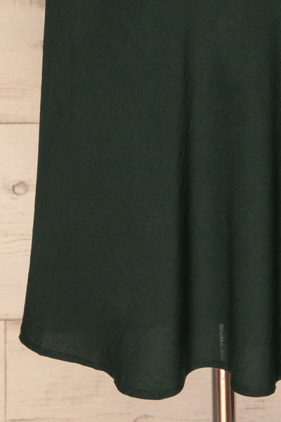 Alcyone Green Silky Dress | Robe Satinée skirt | La Petite Garçonne