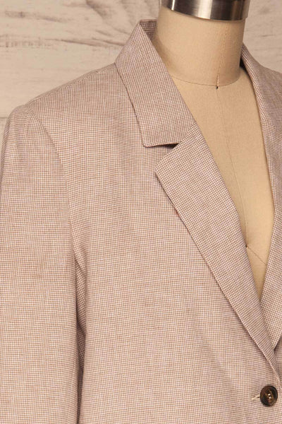 Alife Sand & White Linen Tailor Jacket side close up | La petite garçonne