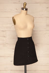Alijo Black Button-Up Mini Skirt with Pockets | La Petite Garçonne side view