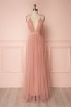 Aliki Blush Dusty Pink Mesh Maxi Dress | Boutique 1861