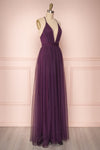 Aliki Eggplant Purple Mesh Maxi Dress | Boutique 1861 3