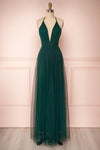 Aliki Green Forest Green Mesh Maxi Dress | Boutique 1861 1
