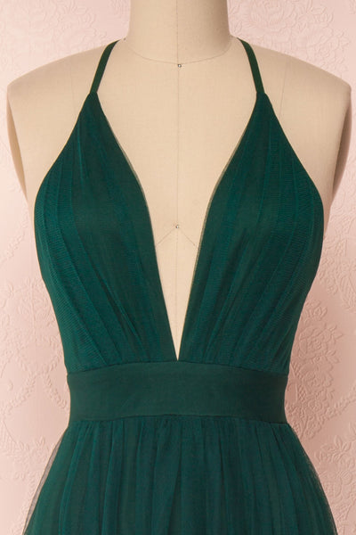 Aliki Green Forest Green Mesh Maxi Dress | Boutique 1861 2
