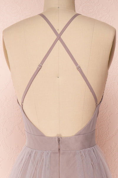 Aliki Lilac Pale Purple Mesh Maxi Dress | Boutique 1861 6