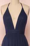 Aliki Midnight Dark Blue Mesh Maxi Dress | Boutique 1861 2