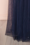 Aliki Midnight Dark Blue Mesh Maxi Dress | Boutique 1861 7