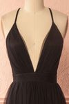 Aliki Night Black Mesh Maxi Dress | Boutique 1861