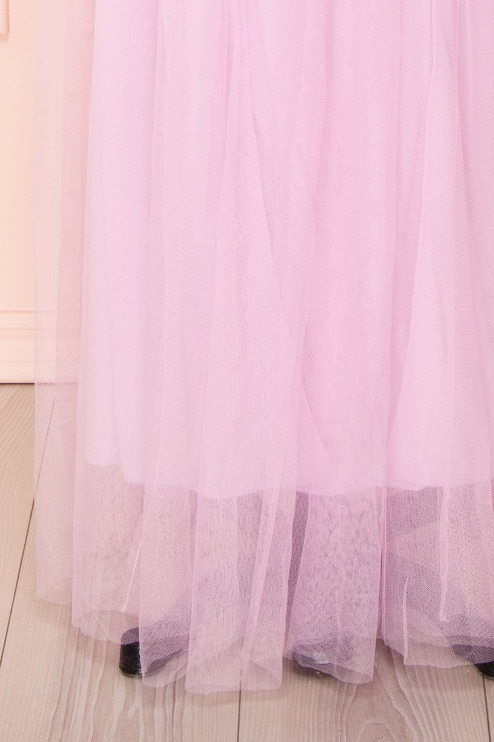 Aliki Lavender Pink Mesh Maxi Dress | Boutique 1861 bottom 