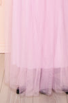 Aliki Lavender Pink Mesh Maxi Dress | Boutique 1861 bottom