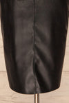 Alimos Black Faux Leather Midi Skirt | La petite garçonne bottom
