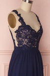 Alitta Navy Blue Embroidered Bodice Maxi Dress | Boudoir 1861 4