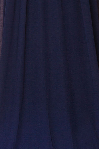Alitta Navy Blue Embroidered Bodice Maxi Dress | Boudoir 1861 9