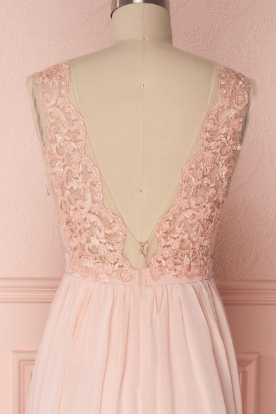 Alitta Pink Embroidered Bodice Maxi Dress | Boudoir 1861 7