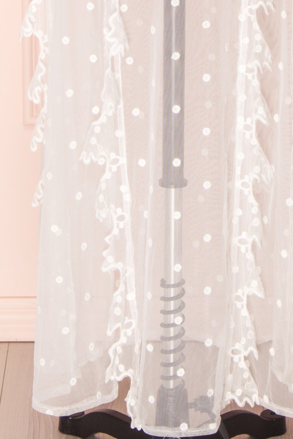 Aliza White Tulle Maxi Bridal Dress with Ruffles | Boudoir 1861 8