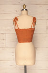 Almelo Rust Orange Crocheted Crop Top | La Petite Garçonne back view