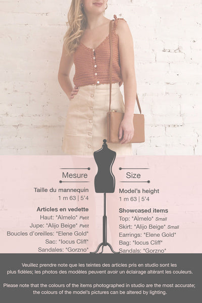 Alijo Beige Button-Up Mini Skirt w/ Pockets | La petite garçonne template 1
