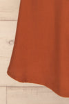 Aloja Rust Orange Short Tunic Shirt Dress skirt close up | La Petite Garçonne