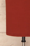 Alsdorf Cannelle Orange Long Sleeved Fitted Dress | La Petite Garçonne bottom close-up