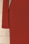 Alsdorf Cannelle Orange Long Sleeved Fitted Dress | La Petite Garçonne sleeve close-up