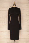 Alsdorf Poivre Black Long Sleeved Fitted Dress | La Petite Garçonne front view