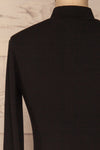 Alsdorf Poivre Black Long Sleeved Fitted Dress | La Petite Garçonne back close-up