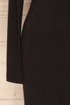 Alsdorf Poivre Black Long Sleeved Fitted Dress | La Petite Garçonne sleeve close-up