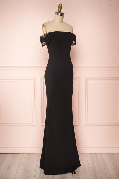 Alvery Black Mermaid Dress | Robe Maxi side view | Boutique 1861