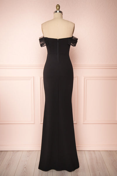 Alvery Black Mermaid Dress | Robe Maxi back view | Boutique 1861