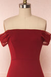 Alvery Burgundy Mermaid Dress | Robe Maxi shoulder down | Boutique 1861