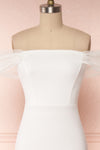 Alvery Ivory Bridal Mermaid Dress | Robe Maxi front close up shoulder down | Boudoir 1861