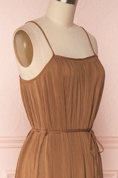 Alvis Camel Pleated Tunic Midi Dress | Boutique 1861 4