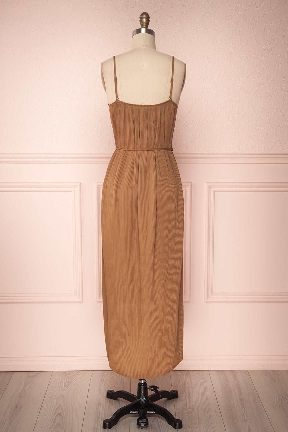 Alvis Camel Pleated Tunic Midi Dress | Boutique 1861 5