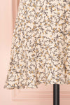 Alwena Beige Floral Short Dress | La petite garçonne bottom