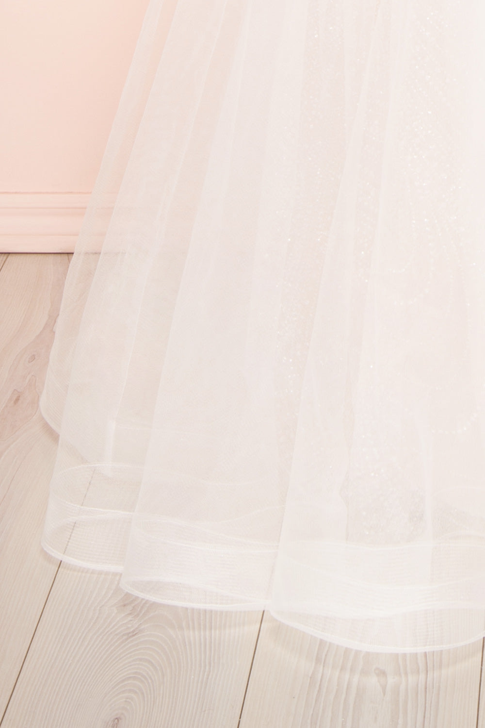 Amalia White Off-Shoulder A-Line Bridal Dress | Boudoir 1861 bottom 
