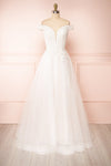 Amalia White Off-Shoulder A-Line Wedding Dress | Boudoir 1861 front view
