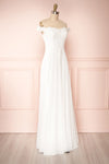 Amanda White Off-Shoulder Maxi Bridal Dress | Boudoir 1861 side view
