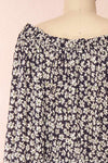 Amaya Floral Half Sleeve Faux-Wrap Maxi Dress | Boutique 1861 back close-up