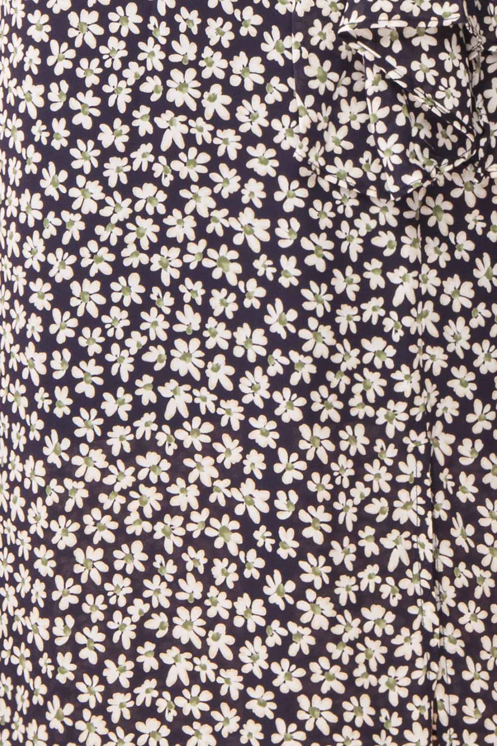 Amaya Floral Half Sleeve Faux-Wrap Maxi Dress | Boutique 1861 fabric 
