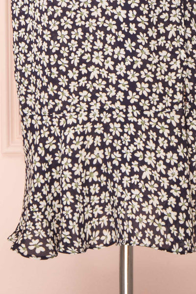 Amaya Floral Half Sleeve Faux-Wrap Maxi Dress | Boutique 1861 bottom