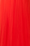 Anahis Sunset Red Tulle & Silk Maxi A-Line Dress | Boudoir 1861 8