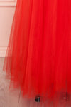 Anahis Sunset Red Tulle & Silk Maxi A-Line Dress | Boudoir 1861 7