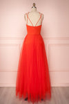 Anahis Sunset Red Tulle & Silk Maxi A-Line Dress | Boudoir 1861 5