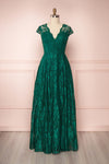 Anaick Green Lace A-Line Maxi Gown | Boutique 1861 front