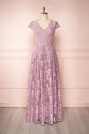 Anaick Lilac Lace A-Line Maxi Gown | Boutique 1861 plus