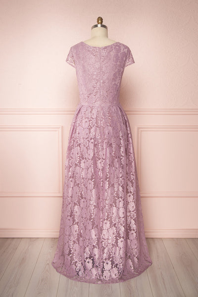 Anaick Lilac Lace A-Line Maxi Gown | Boutique 1861 5
