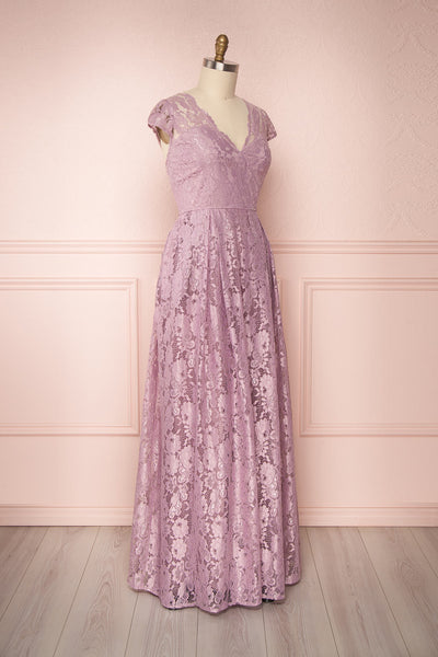 Anaick Lilac Lace A-Line Maxi Gown | Boutique 1861 3