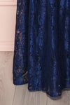 Anaick Navy Blue Lace A-Line Maxi Gown | Boutique 1861 7