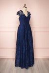 Anaick Navy Blue Lace A-Line Maxi Gown | Boutique 1861 3