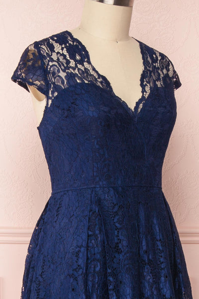 Anaick Navy Blue Lace A-Line Maxi Gown | Boutique 1861 4