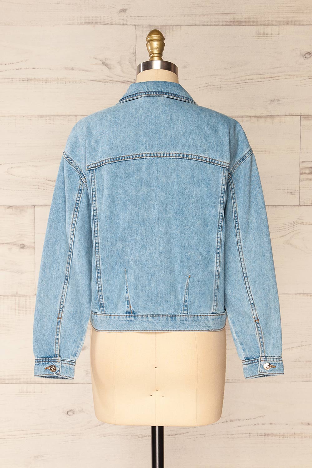 Andartikon Light Blue Denim Jacket | La petite garçonne back view